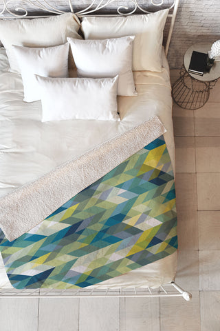 Gabi Into The Blue Fleece Throw Blanket