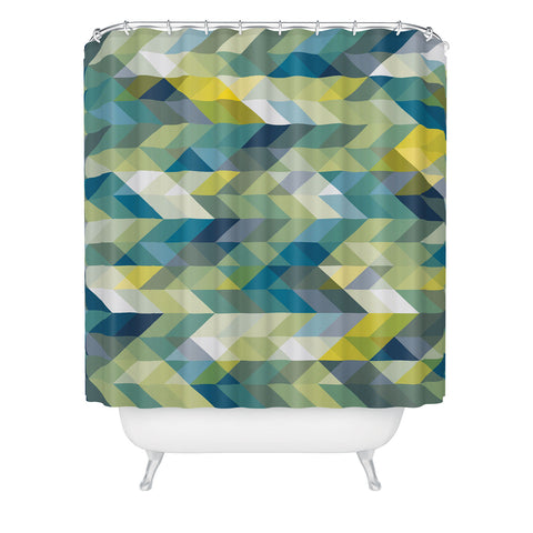 Gabi Into The Blue Shower Curtain