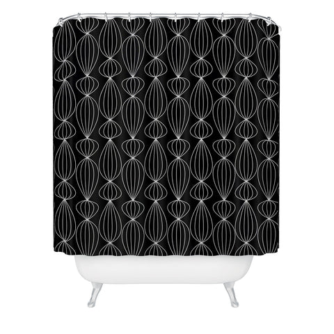 Gabi Lanterns Black Shower Curtain