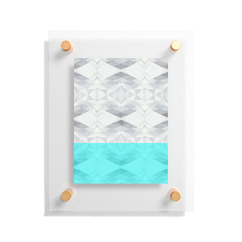 Gabi Lattice Aqua Floating Acrylic Print