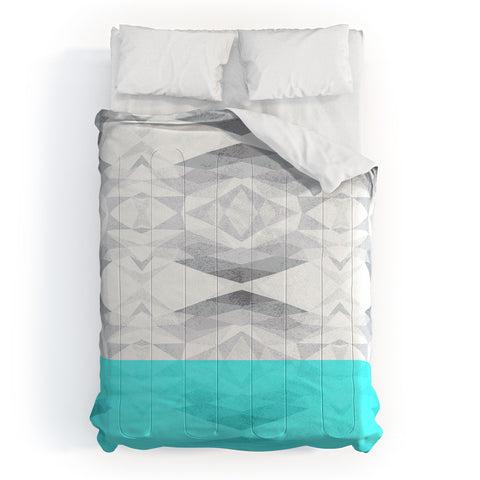 Gabi Lattice Aqua Comforter