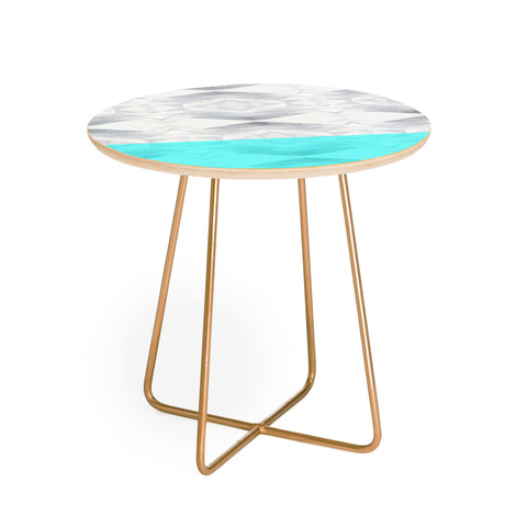 Gabi Lattice Aqua Round Side Table