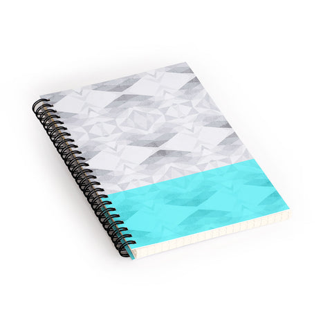Gabi Lattice Aqua Spiral Notebook