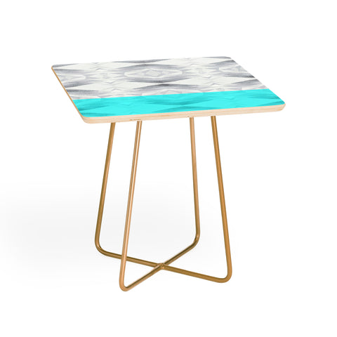 Gabi Lattice Aqua Side Table