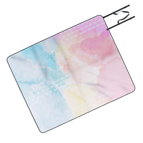 Gabi Pastel Rainbow Watercolor Picnic Blanket