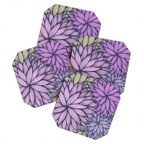 Gabi Purple Dahlia Coaster Set