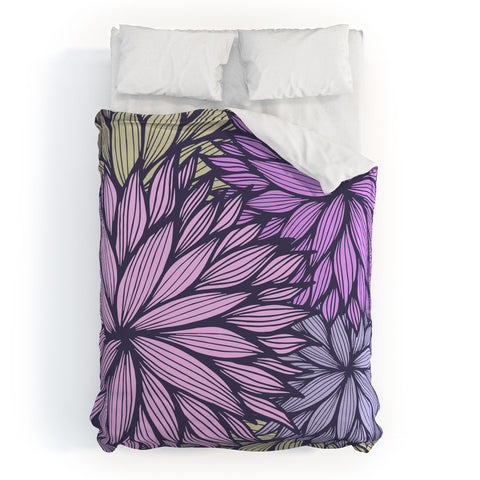 Gabi Purple Dahlia Duvet Cover