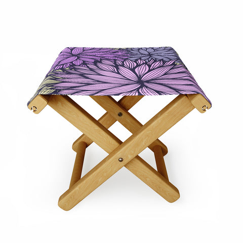 Gabi Purple Dahlia Folding Stool