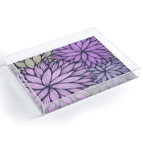 Gabi Purple Dahlia Acrylic Tray