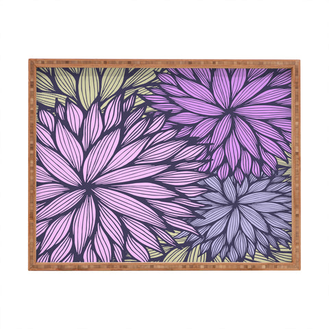Gabi Purple Dahlia Rectangular Tray