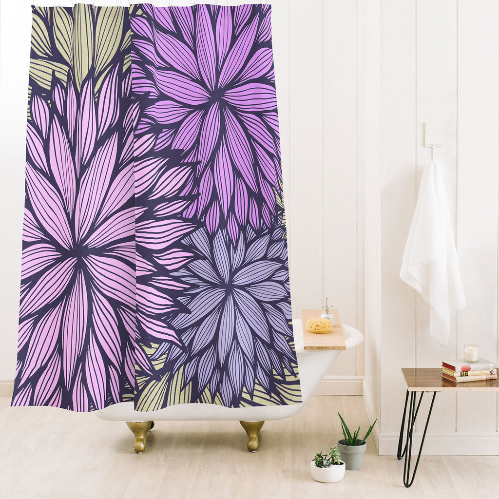 Purple Dahlia Shower Curtain Gabi