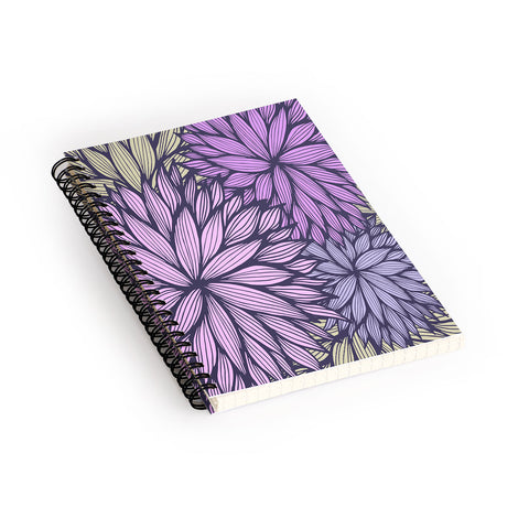 Gabi Purple Dahlia Spiral Notebook