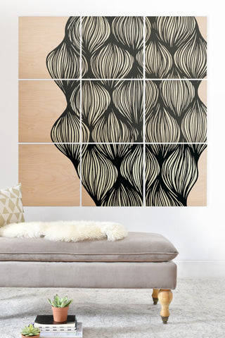 Gabi Waves Wood Wall Mural