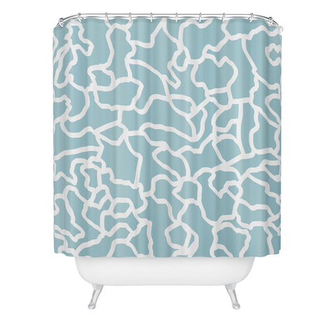 Gabriela Fuente abstract siluet Shower Curtain