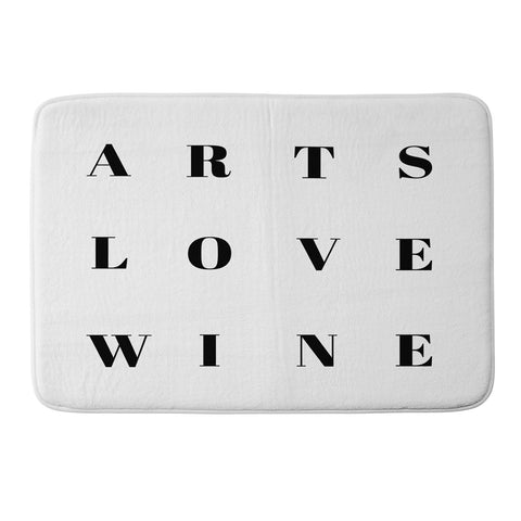 Gabriela Fuente Arts love wine Memory Foam Bath Mat