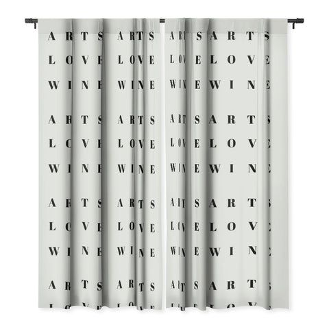 Gabriela Fuente Arts love wine Blackout Window Curtain
