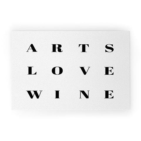 Gabriela Fuente Arts love wine Welcome Mat