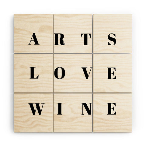 Gabriela Fuente Arts love wine Wood Wall Mural