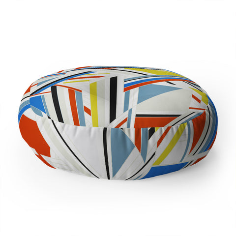 Gabriela Fuente Bauhaus puzzle Floor Pillow Round