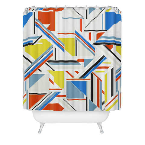 Gabriela Fuente Bauhaus puzzle Shower Curtain