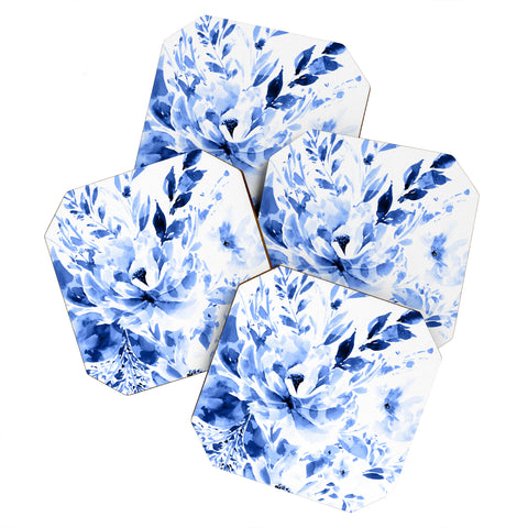 Gabriela Fuente Blue Bloom Coaster Set