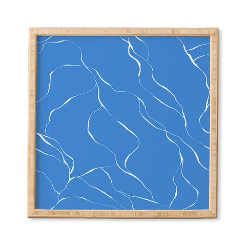 Gabriela Fuente blue line Framed Wall Art