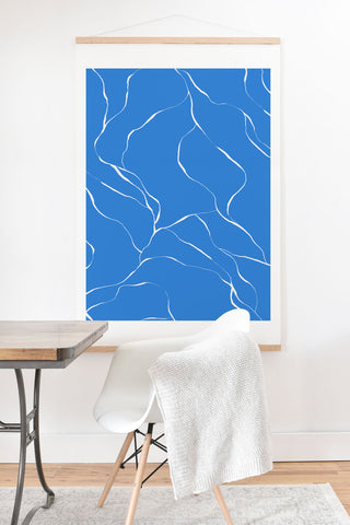 Gabriela Fuente blue line Art Print And Hanger