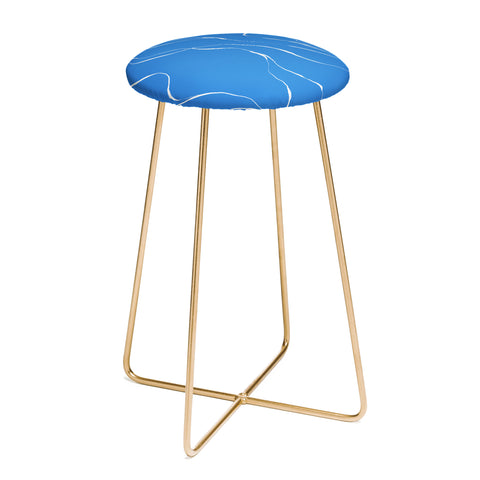 Gabriela Fuente blue line Counter Stool