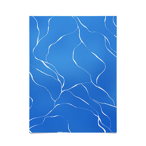 Gabriela Fuente blue line Poster