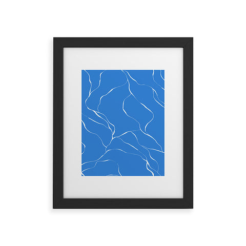 Gabriela Fuente blue line Framed Art Print