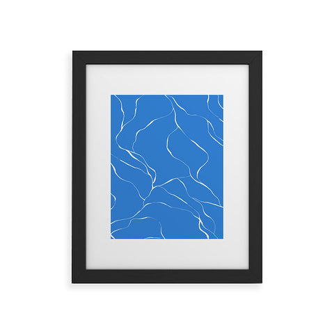 Gabriela Fuente blue line Framed Art Print