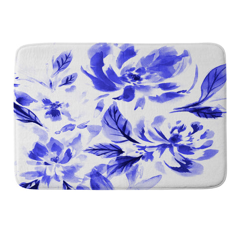 Gabriela Fuente Blue Lya Memory Foam Bath Mat