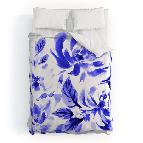 Gabriela Fuente Blue Lya Duvet Cover