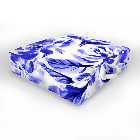 Gabriela Fuente Blue Lya Outdoor Floor Cushion
