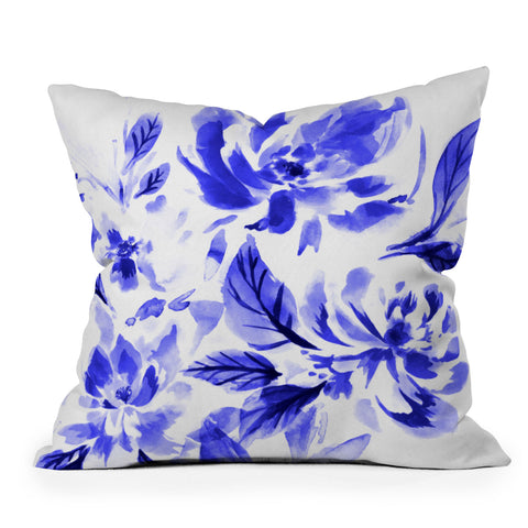 Gabriela Fuente Blue Lya Throw Pillow