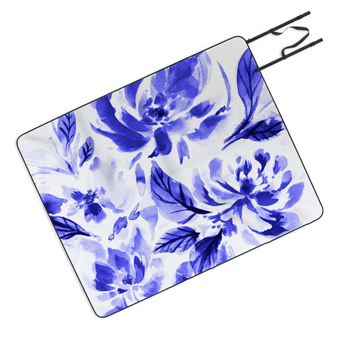 Gabriela Fuente Blue Lya Picnic Blanket