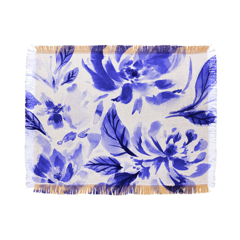 Gabriela Fuente Blue Lya Throw Blanket