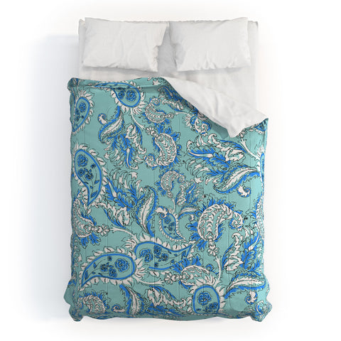 Gabriela Fuente Blue paisley Comforter