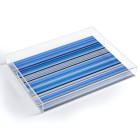 Gabriela Fuente Blue Stripe Acrylic Tray