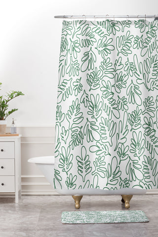 Gabriela Fuente Bothanic Tropical Shower Curtain And Mat