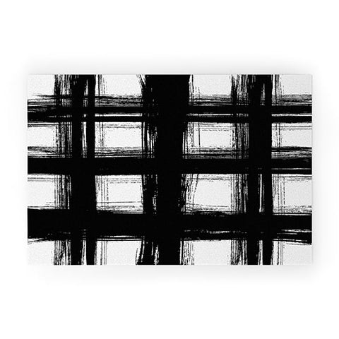 Gabriela Fuente Brush check Welcome Mat