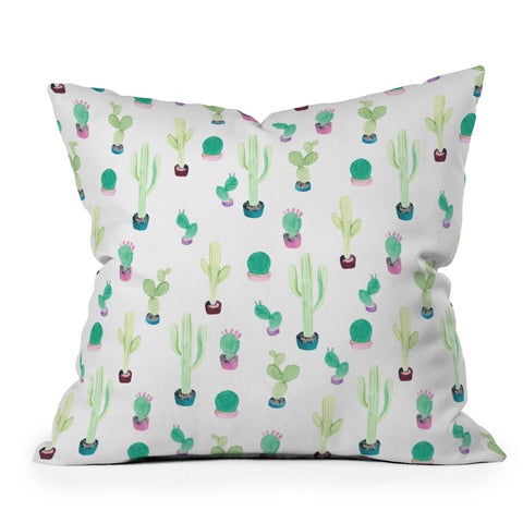 Gabriela Fuente Cactuland Throw Pillow