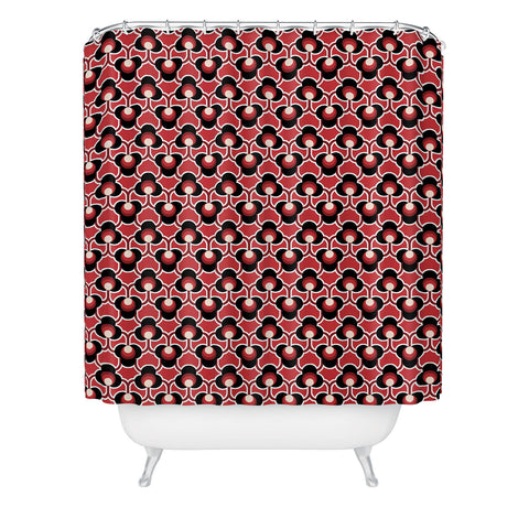 Gabriela Fuente Christmas Floral Shower Curtain