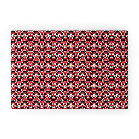 Gabriela Fuente Christmas Floral Welcome Mat