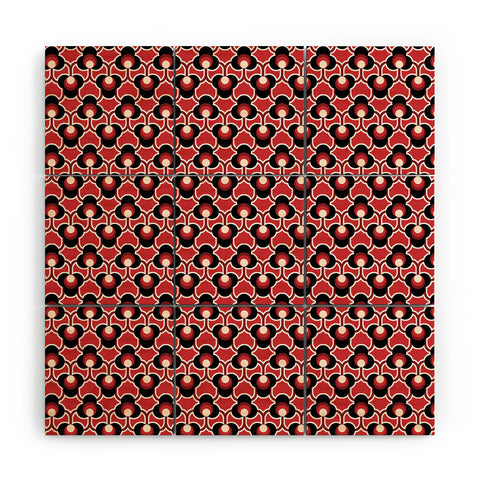 Gabriela Fuente Christmas Floral Wood Wall Mural