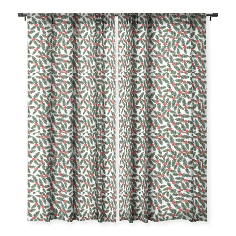 Gabriela Fuente Christmas forest Sheer Window Curtain