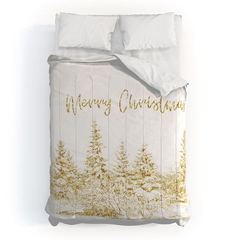 Gabriela Fuente Christmas Gold Comforter