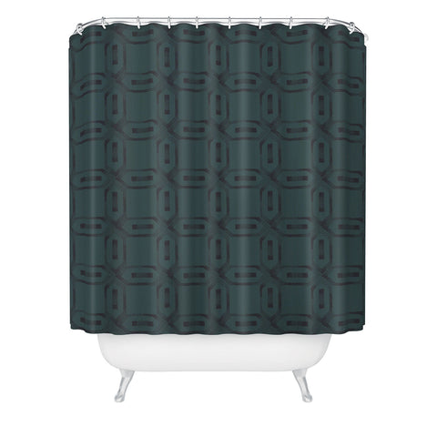 Gabriela Fuente Dark Classic Shower Curtain