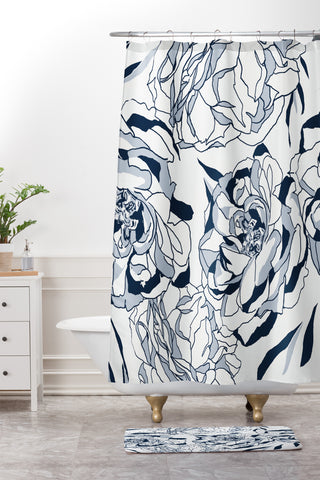 Gabriela Fuente Flor Shower Curtain And Mat