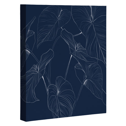 Gabriela Fuente flora navy Art Canvas